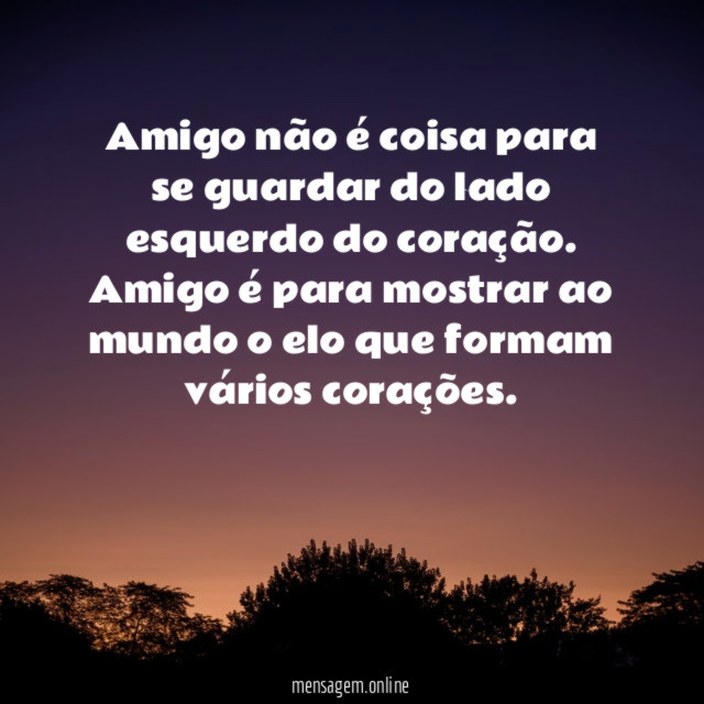 Amigo não é coisa para se guardar do