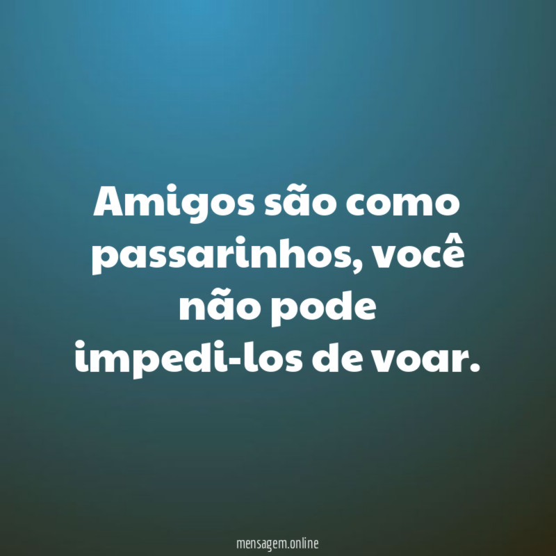 Amigos são como passarinhos
