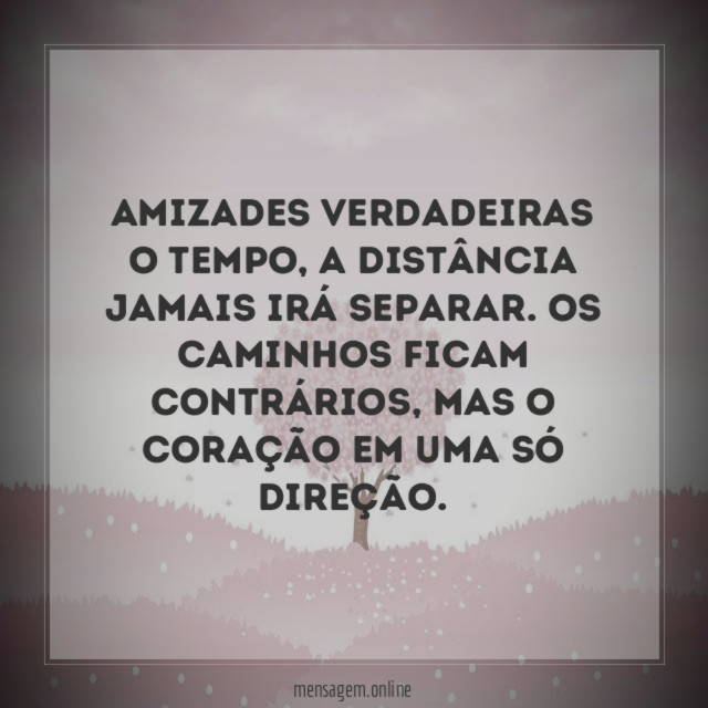 Amizades verdadeiras o tempo
