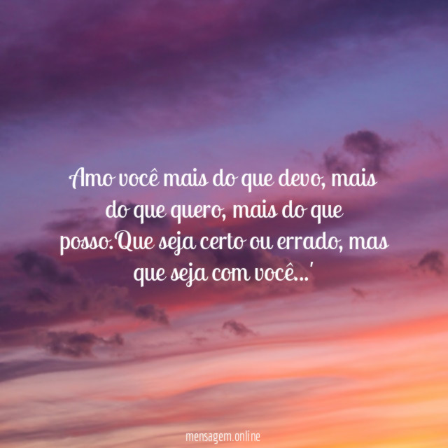 Amo você mais do que devo