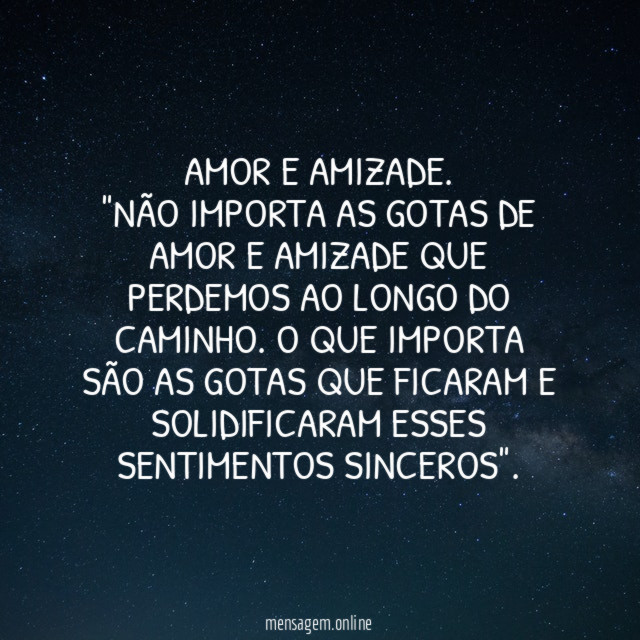 AMOR E AMIZADE