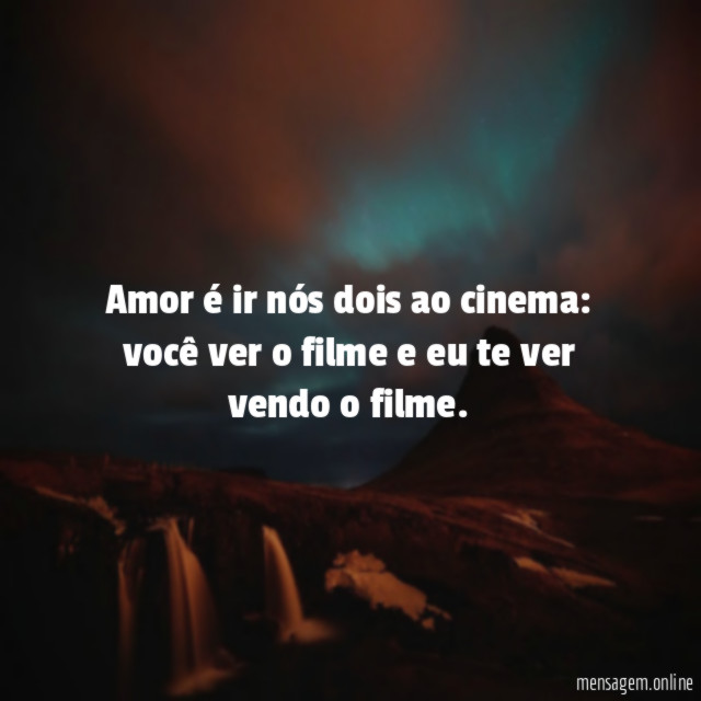 Amor é ir nós dois ao cinema