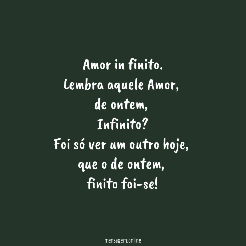 Amor in finito.