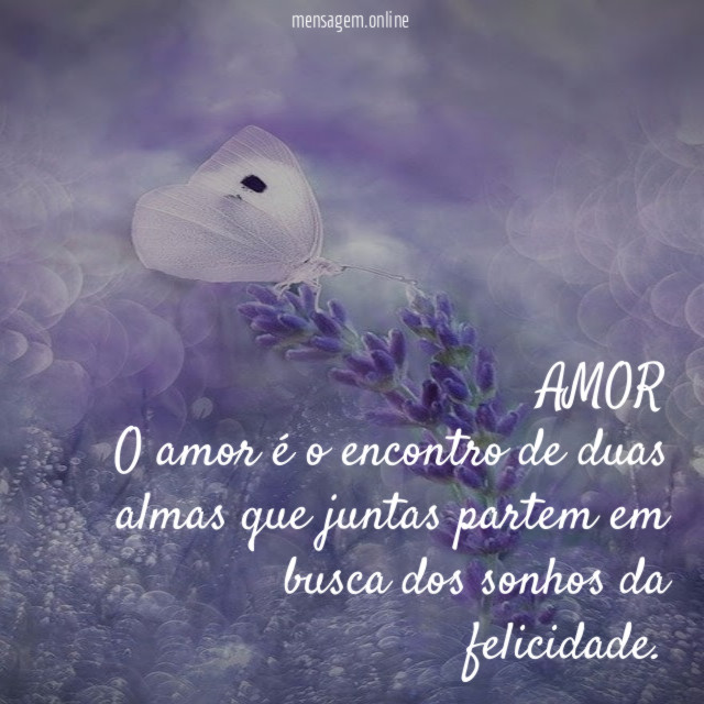 AMOR O amor é o encontro de duas almas