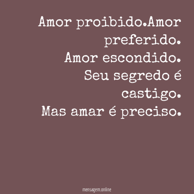 Amor proibido
