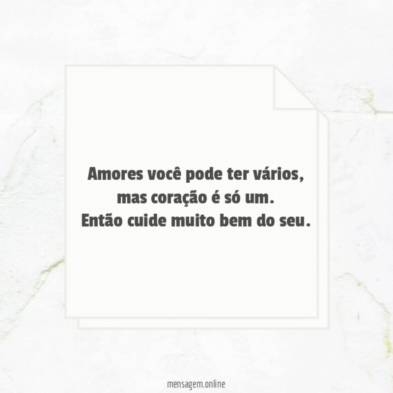 Amores você pode ter vários