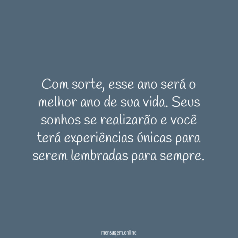 Ano de sorte