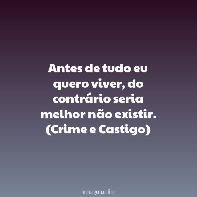 Antes de tudo eu quero viver