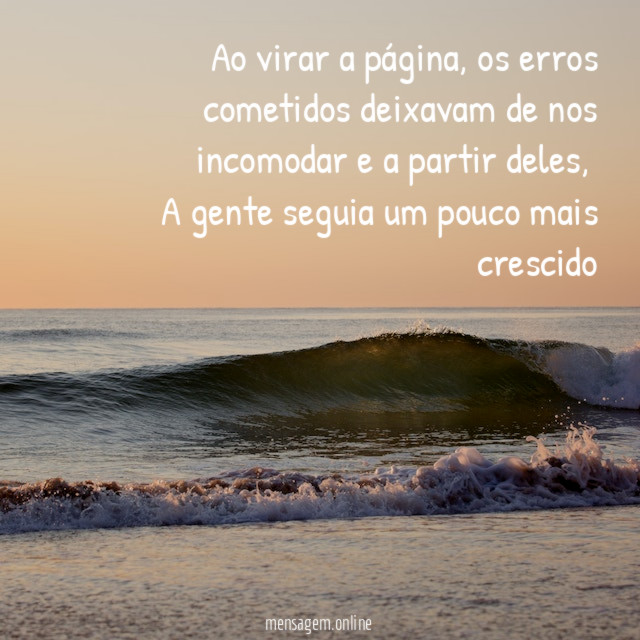 Ao virar a página