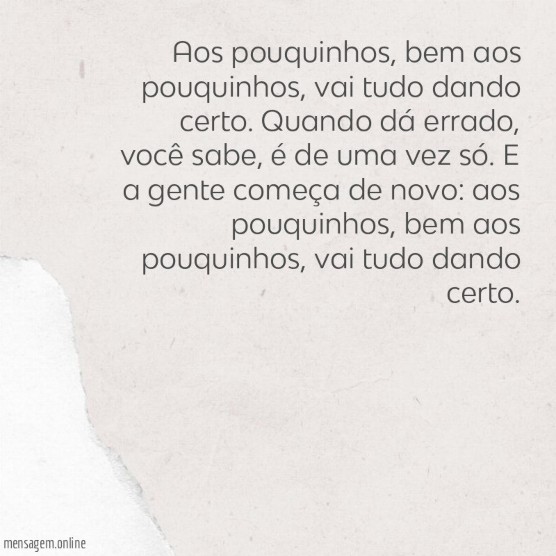Aos pouquinhos