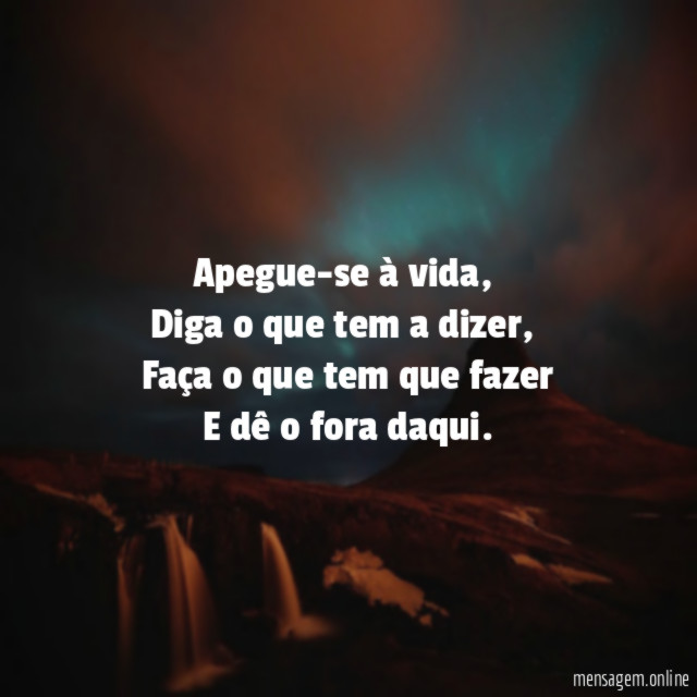 Apegue-se à vida