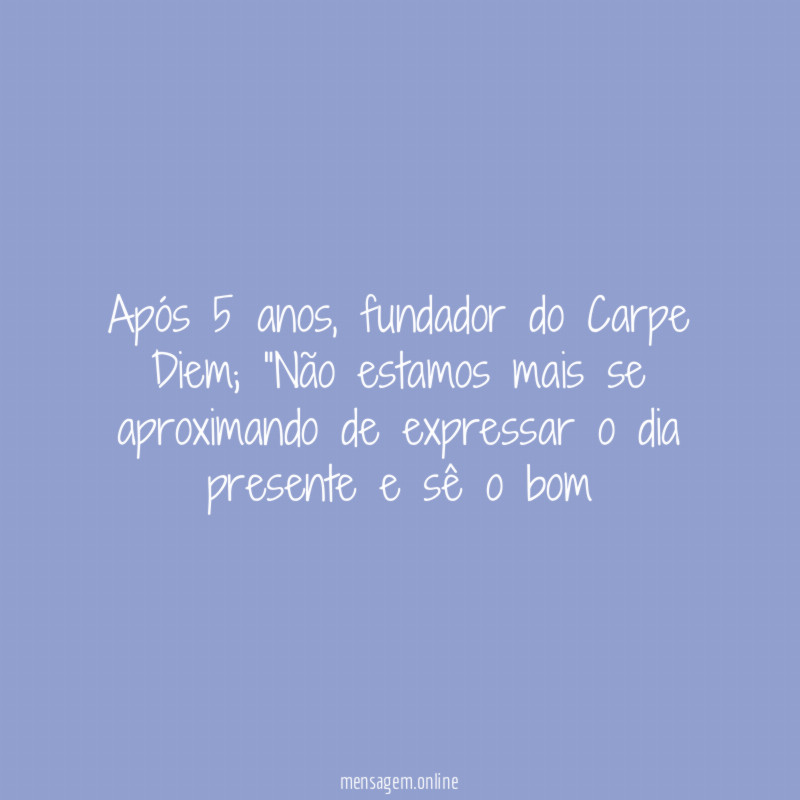 Após 5 anos