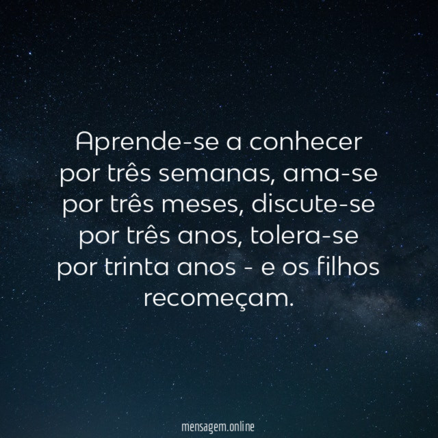 Aprende-se a conhecer por três semanas