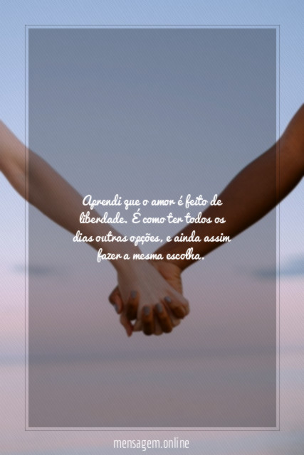 Aprendi que o amor
