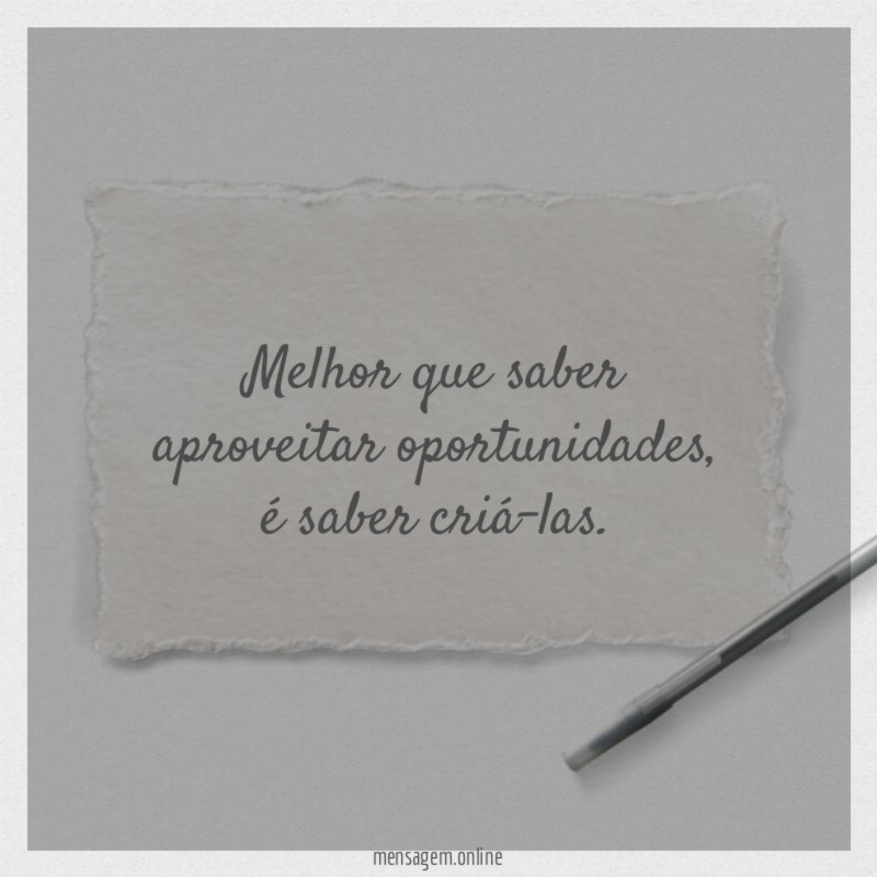 Aproveitar oportunidades