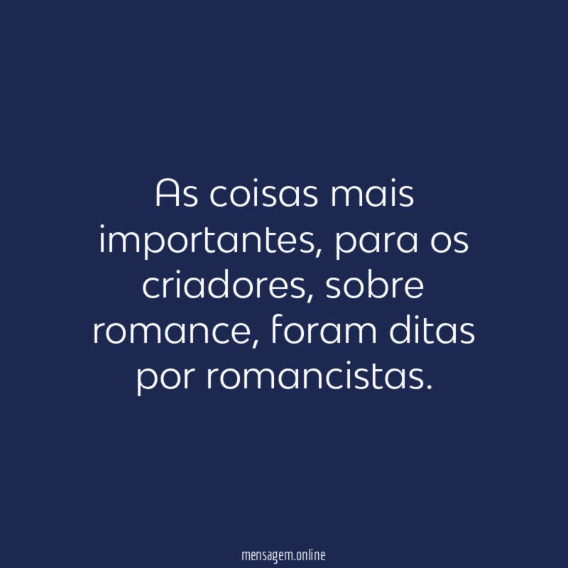 As coisas mais importantes