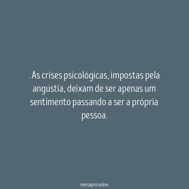 As crises psicológicas