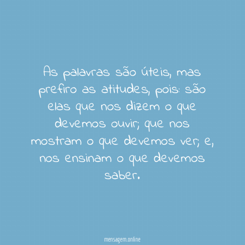 As palavras são úteis
