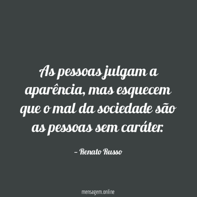 As pessoas julgam a aparência
