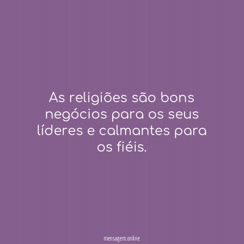 As religiões são bons negócios para os seus
