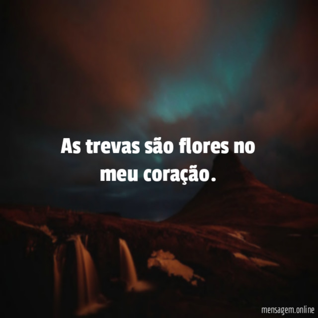 as trevas são flores no meu coração