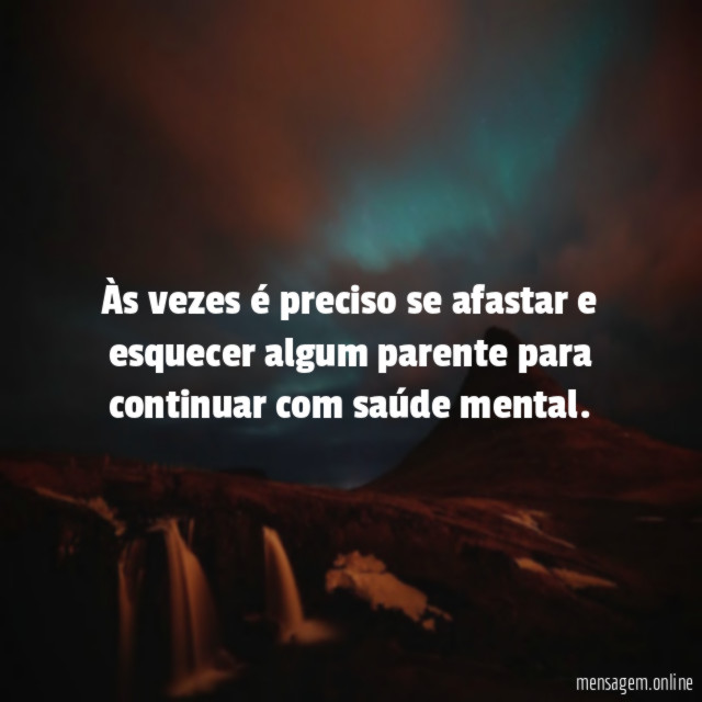 Às vezes é preciso se afastar e esquecer