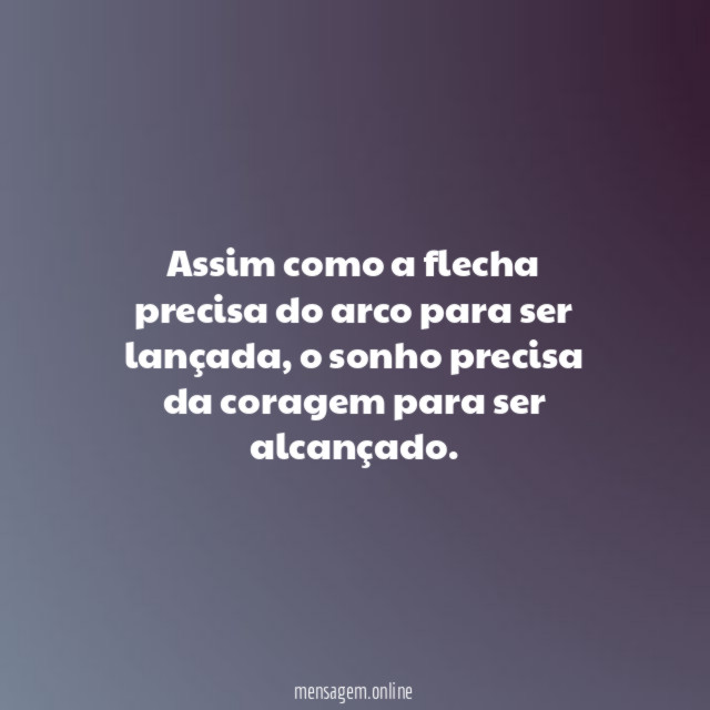 Assim como a flecha precisa do arco para ser lançada