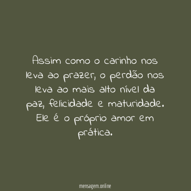 Assim como o carinho nos leva ao prazer