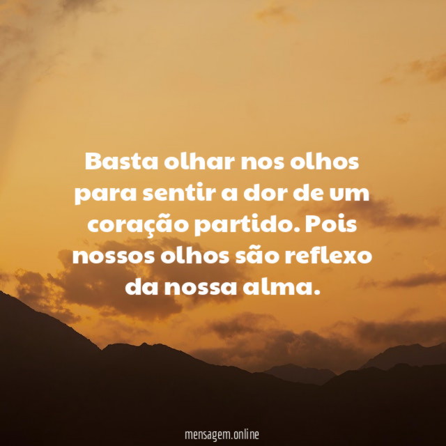 Basta olhar nos olhos para sentir a dor