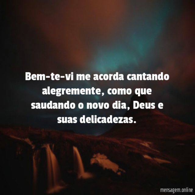 Bem-te-vi me acorda cantando alegremente