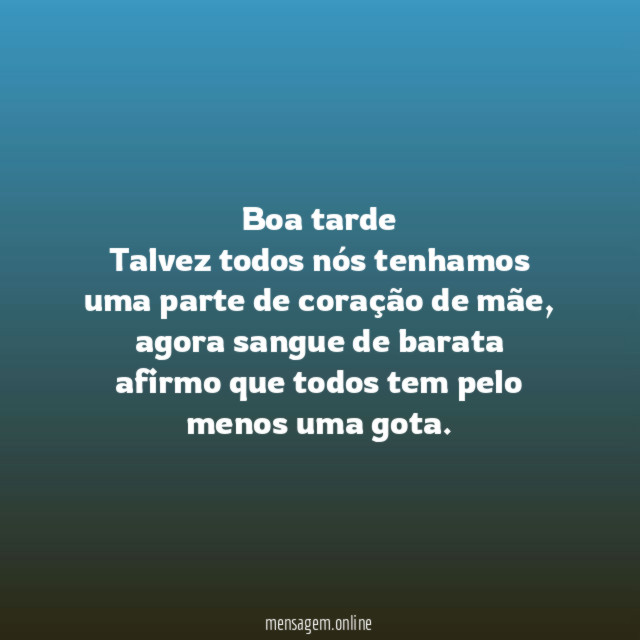 Boa tarde Talvez todos nós tenhamos uma parte de