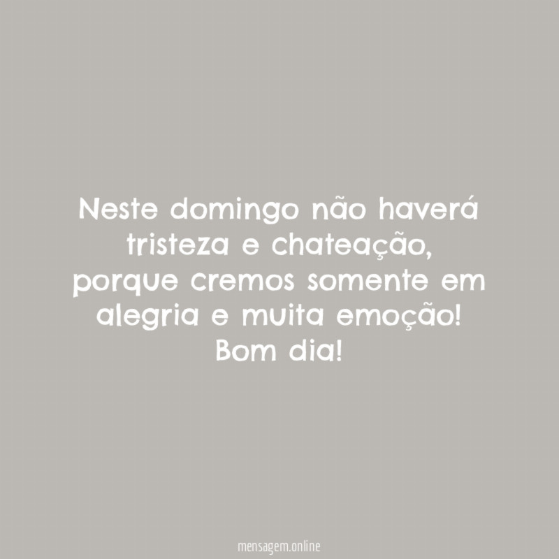 Bom dia alegria