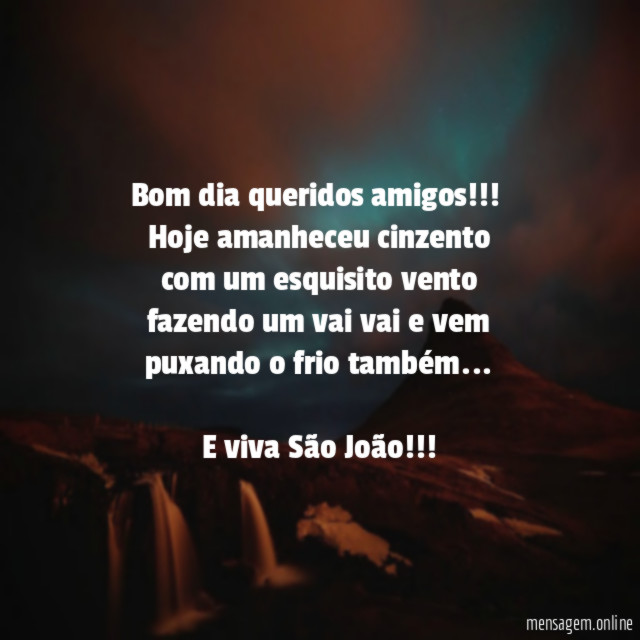Bom dia queridos amigos!!!
Hoje amanheceu cinzento
com um esquisito vento
fazendo um vai vai e vem
puxando o frio também…