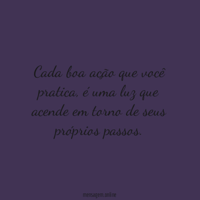 Cada boa ação