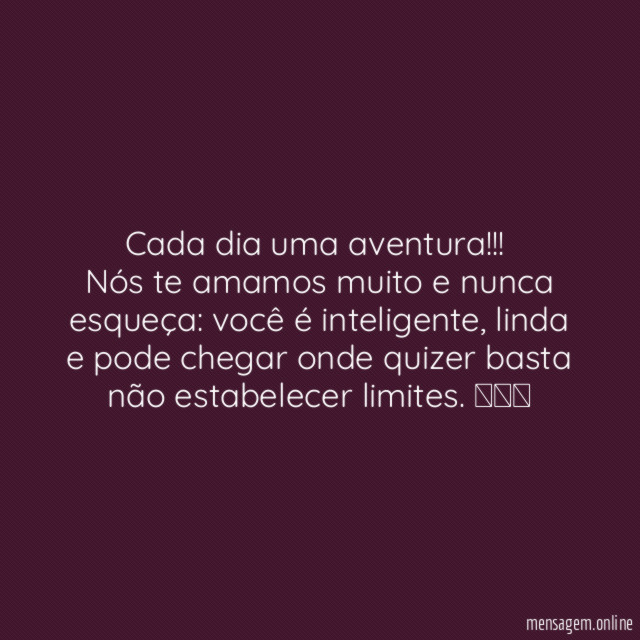 Cada dia uma aventura