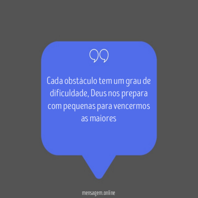 Cada obstáculo tem um grau de dificuldade