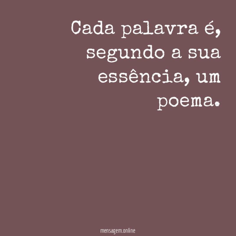 Cada palavra é