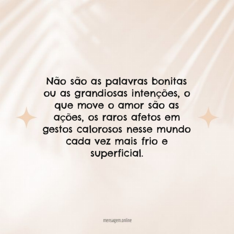 Cada vez mais frio e superficial