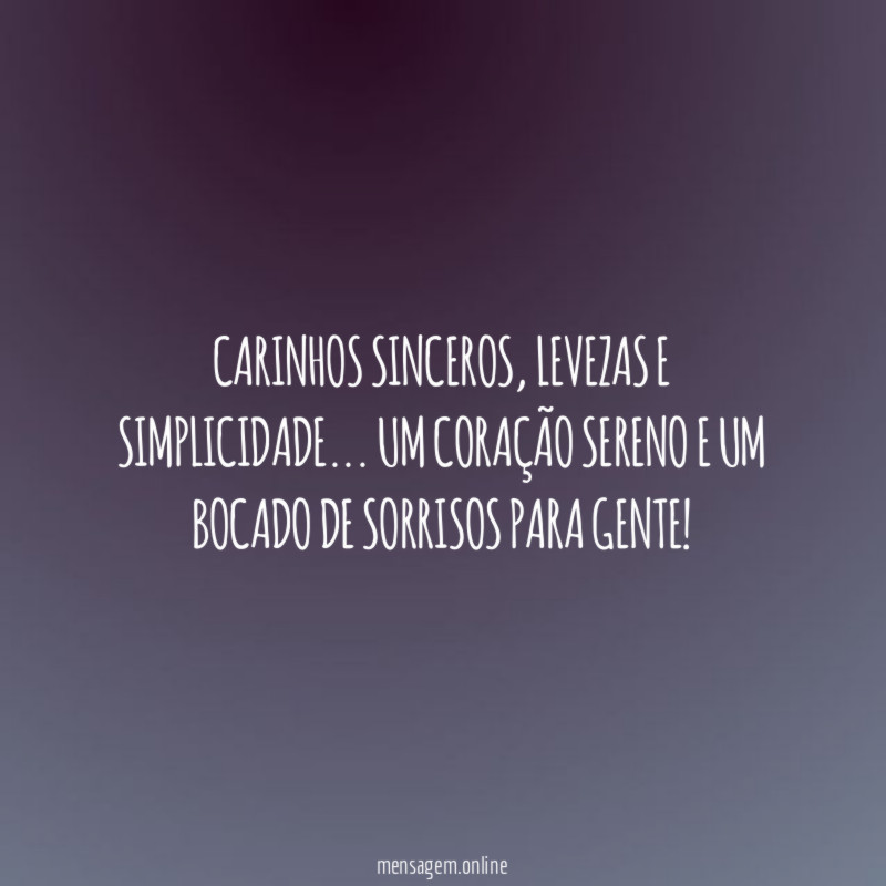 Carinhos sinceros