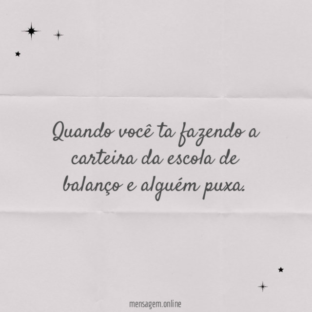 Carteira da escola de balanço