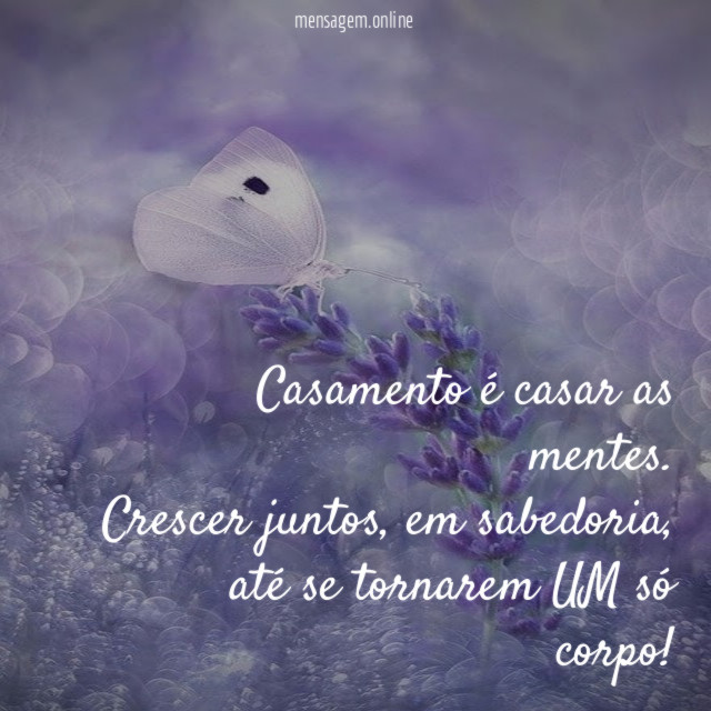 Casamento é casar as mentes