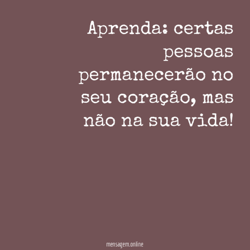 Certas pessoas permanecerão