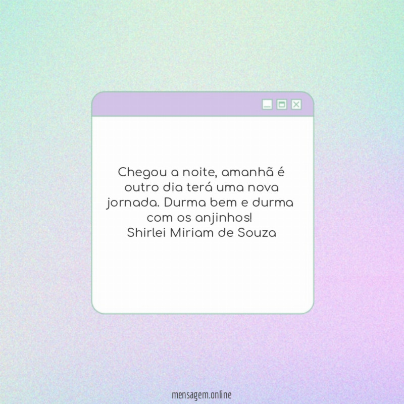 Chegou a noite
