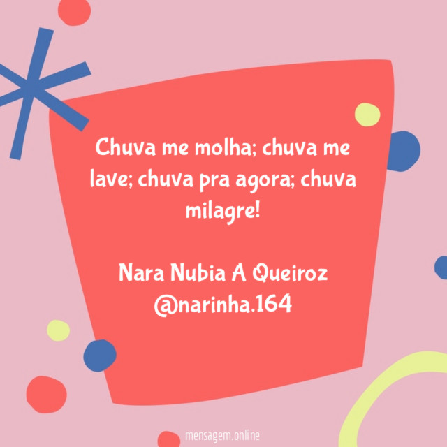 Chuva me molha