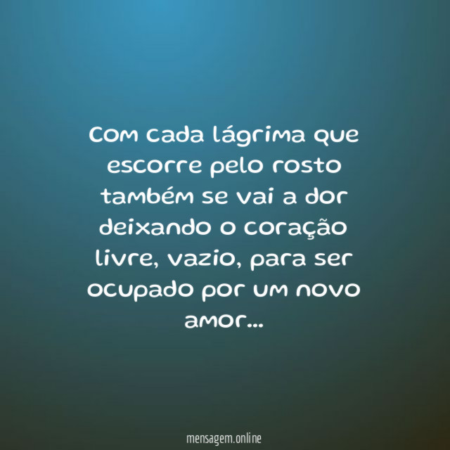Com cada lágrima que escorre pelo rosto também