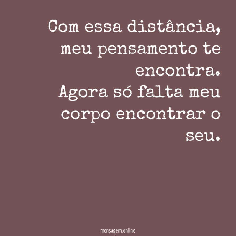Com essa distância