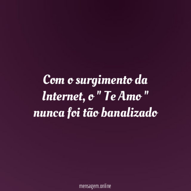 Com o surgimento da Internet