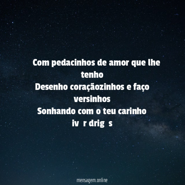 ღ╭⊱♥ Com pedacinhos de amor que lhe tenho Desenho
