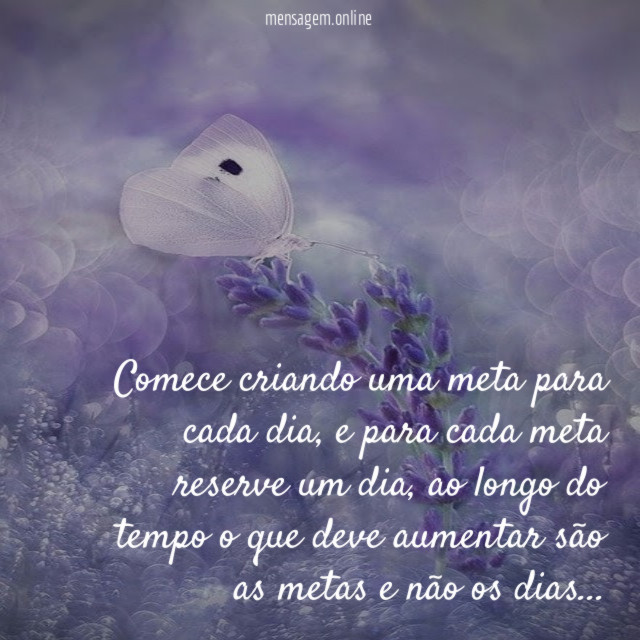 Comece criando uma meta para cada dia