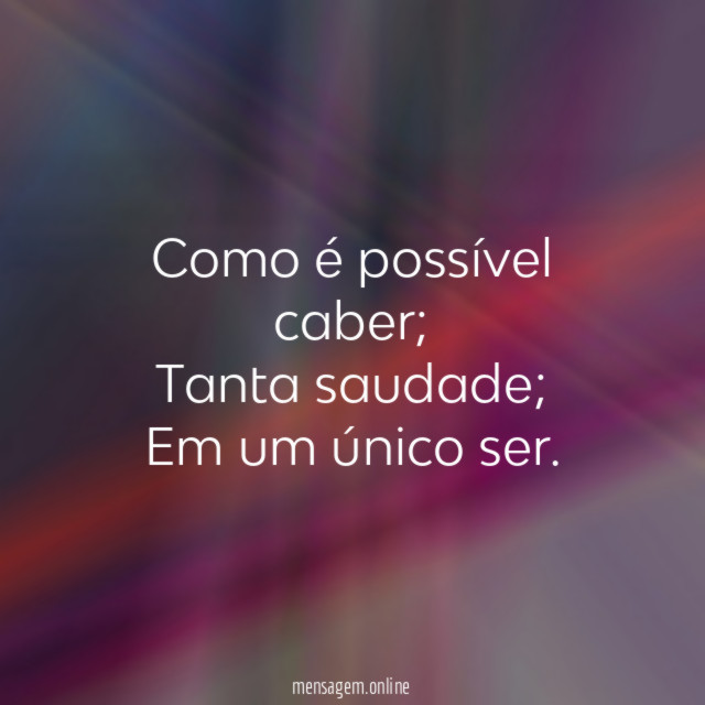 Como é possível caber